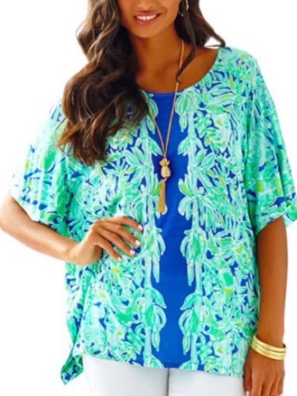 Lilly Pulitzer L/XL Cooper Caftan top in Koala of the Wild print